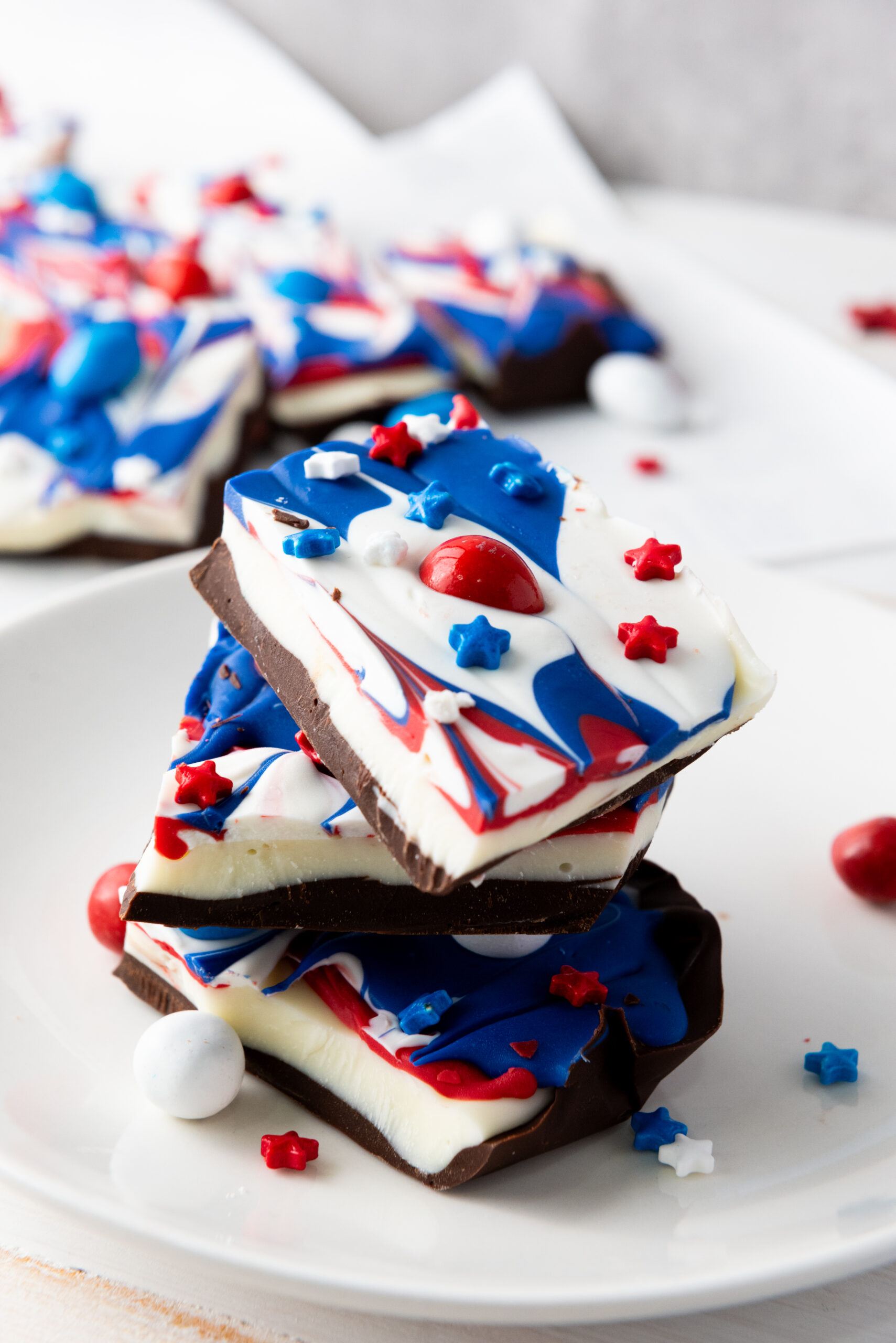 Patriotic Chocolate Bark