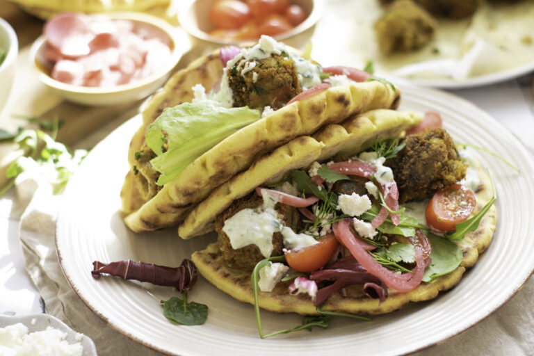 Crispy Falafel Wrap with Creamy Tzatziki