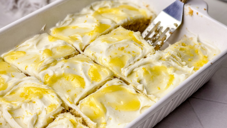 Lemon Velvet Cake Squares