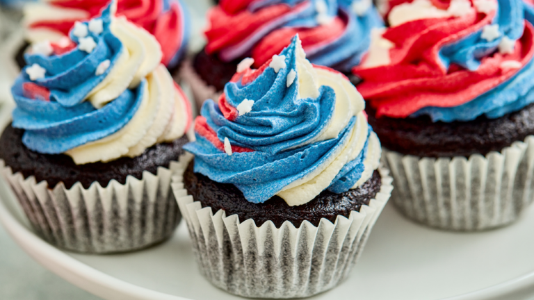 Red, White and Blue Cupcakes for the 4th of July