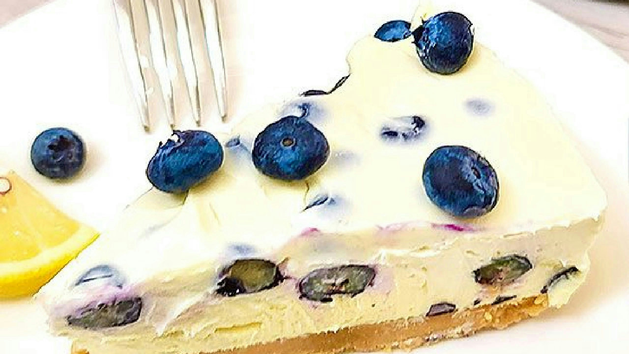 Lemon Blueberry Cheesecake (No Bake Recipe) + Video