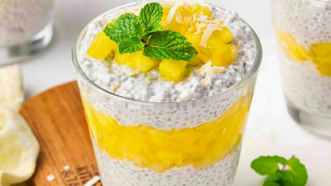 Pineapple Coconut Chia Pudding (With Video)
