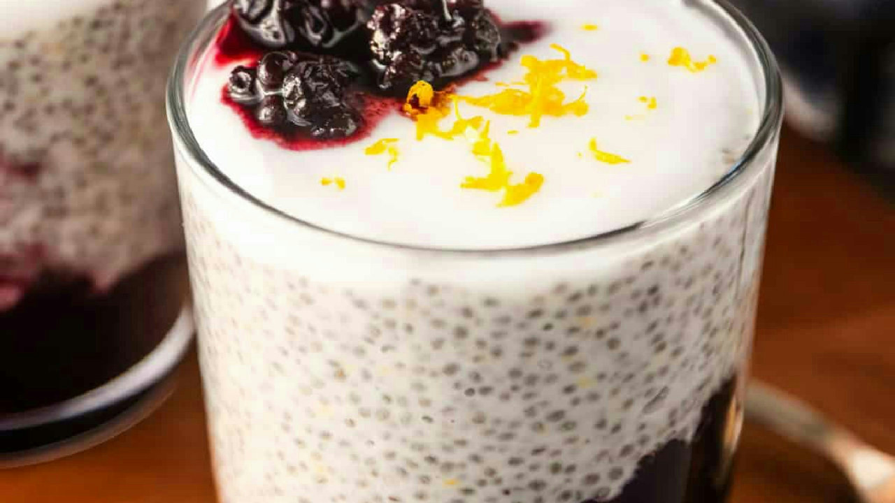Lemon Blueberry Chia Pudding
