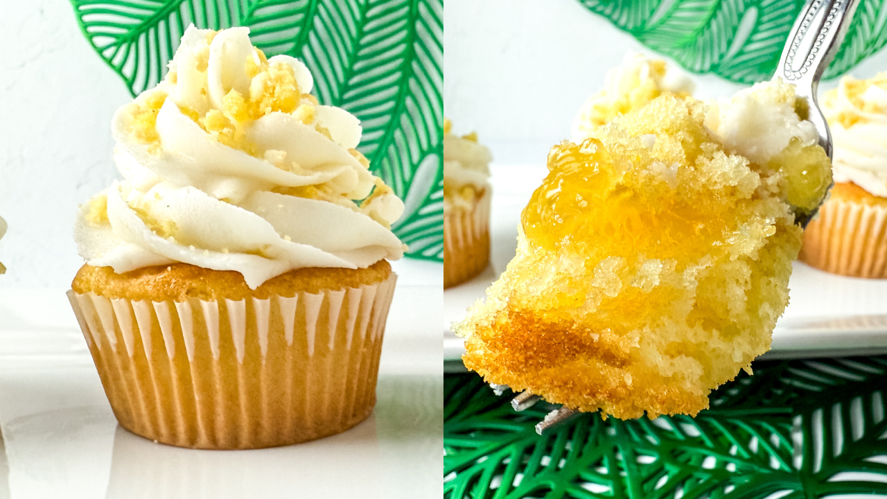 Pineapple Crunch Cupcakes