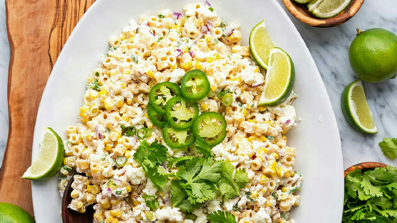 Mexican Street Corn Pasta Salad Recipe (Elote Pasta Salad)