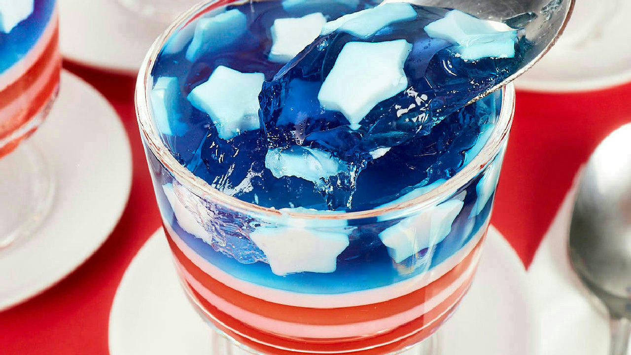 Red White and Blue Jello Cups