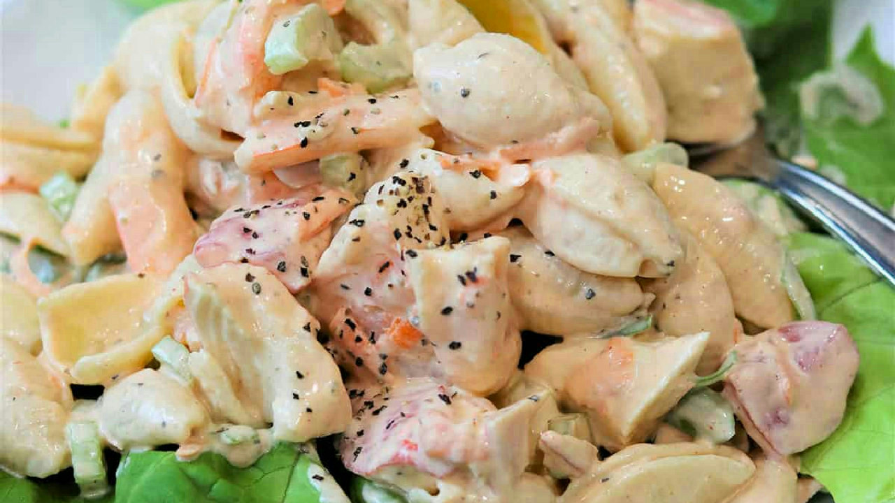 Seafood Pasta Salad Recipe (2 ways!)