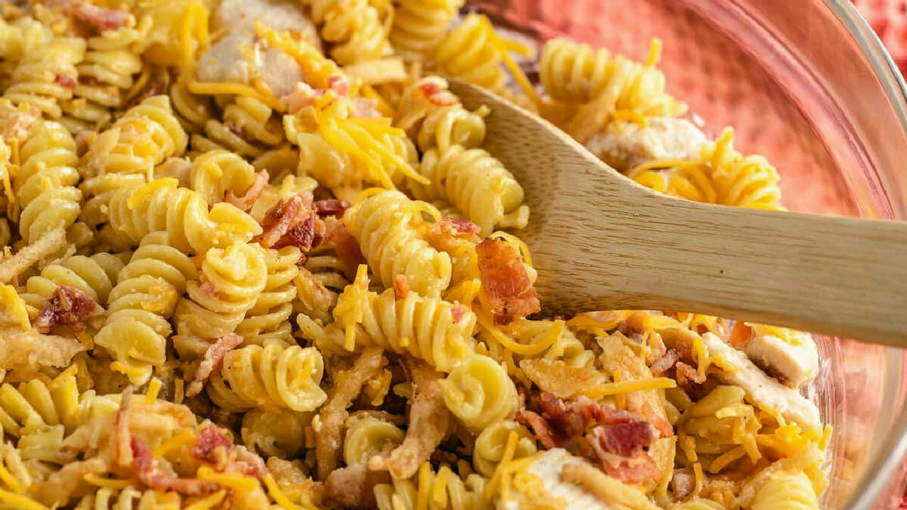 Chicken Bacon Ranch Pasta Salad