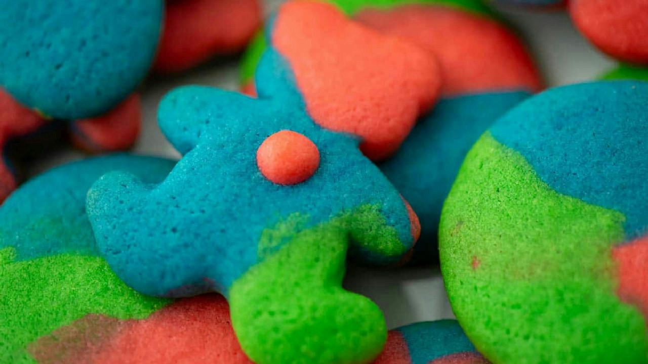 Colored Cookie Dough Sugar Cookies