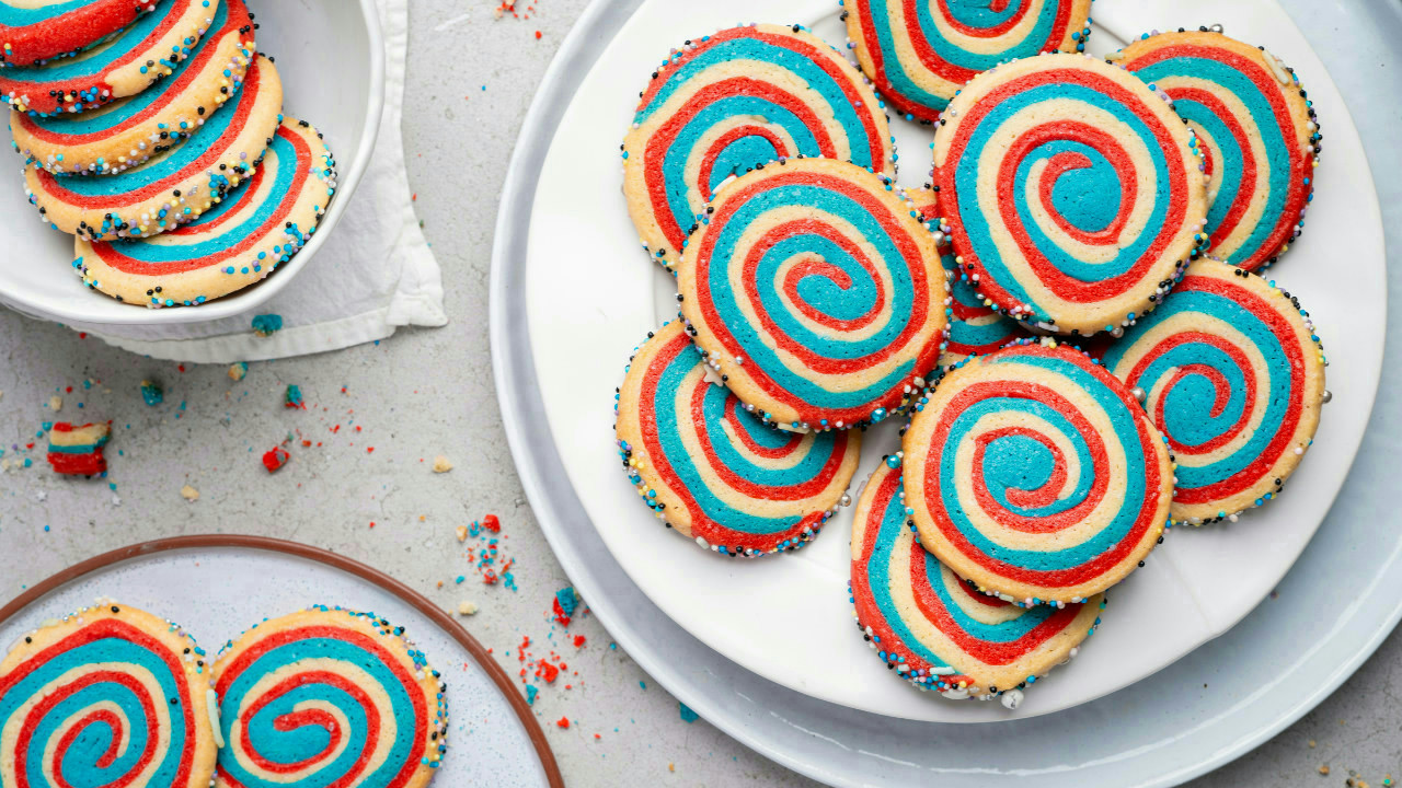 Patriotic Pinwheel Cookies