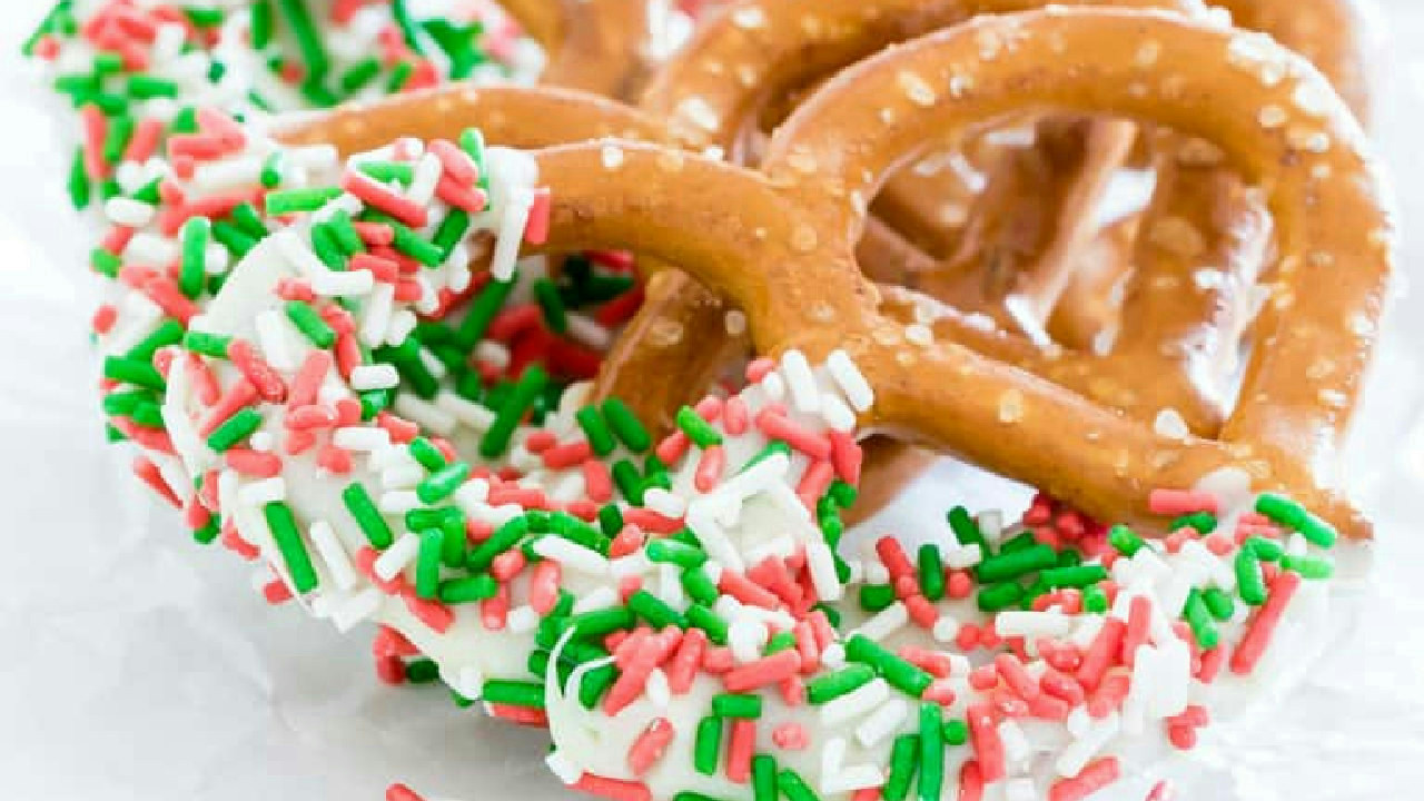White Chocolate Covered Pretzels