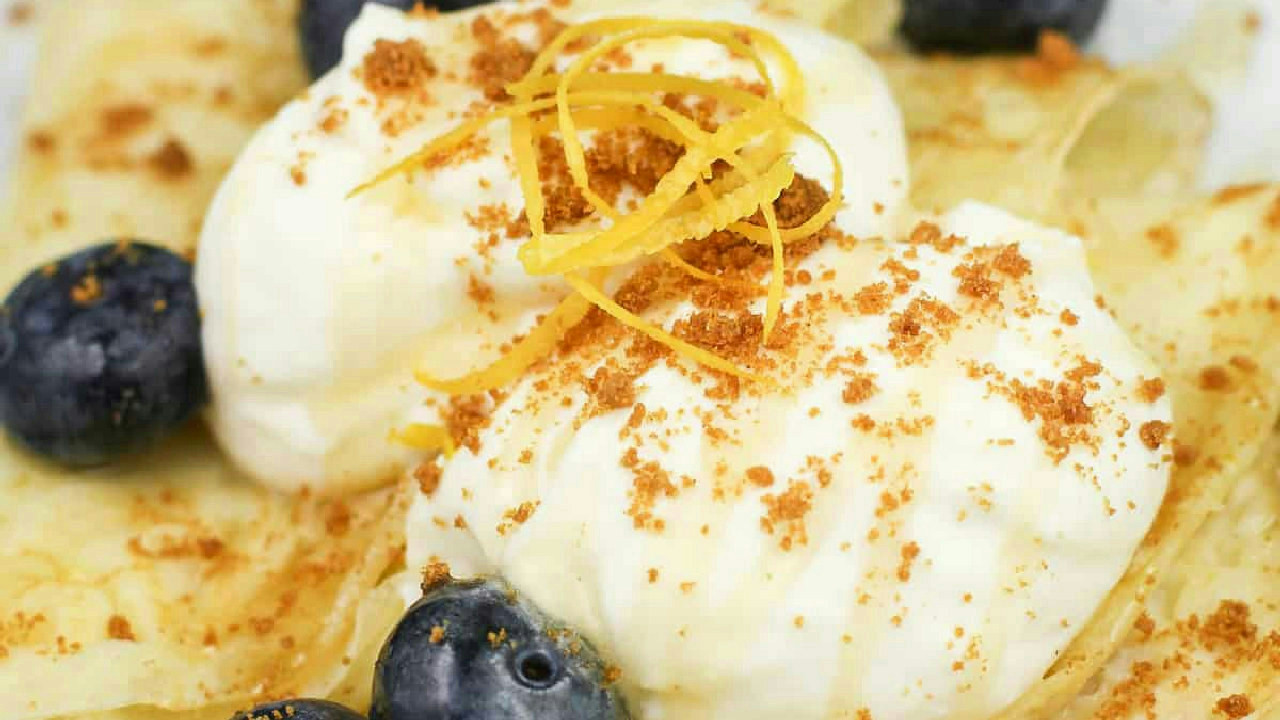 Lemon Crepes with Lemon Mascarpone