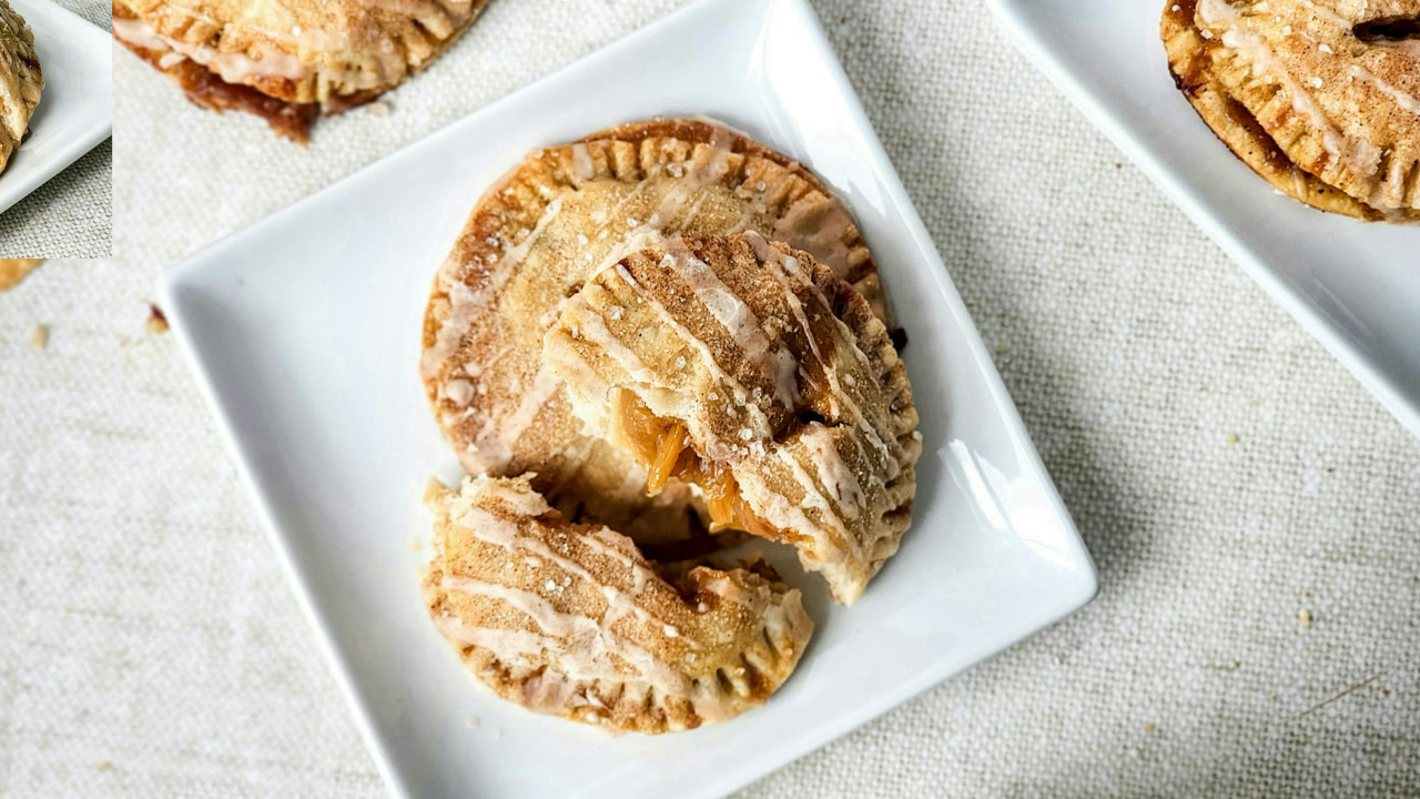 Golden Glazed Peach Hand Pies