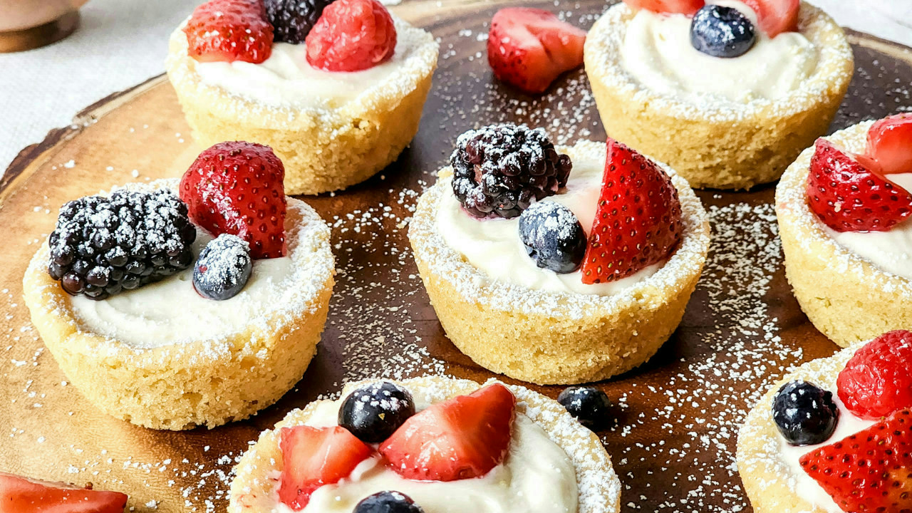 Mini Sugar Cookie Fruit Tarts