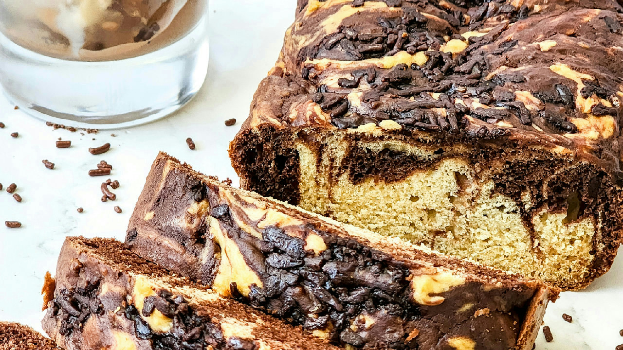 Vanilla and Chocolate Swirl Ice Cream Bread