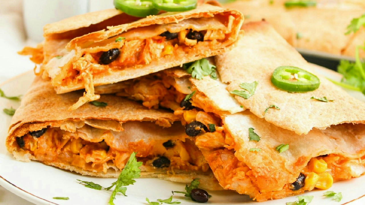 Sheet Pan Chicken Quesadillas