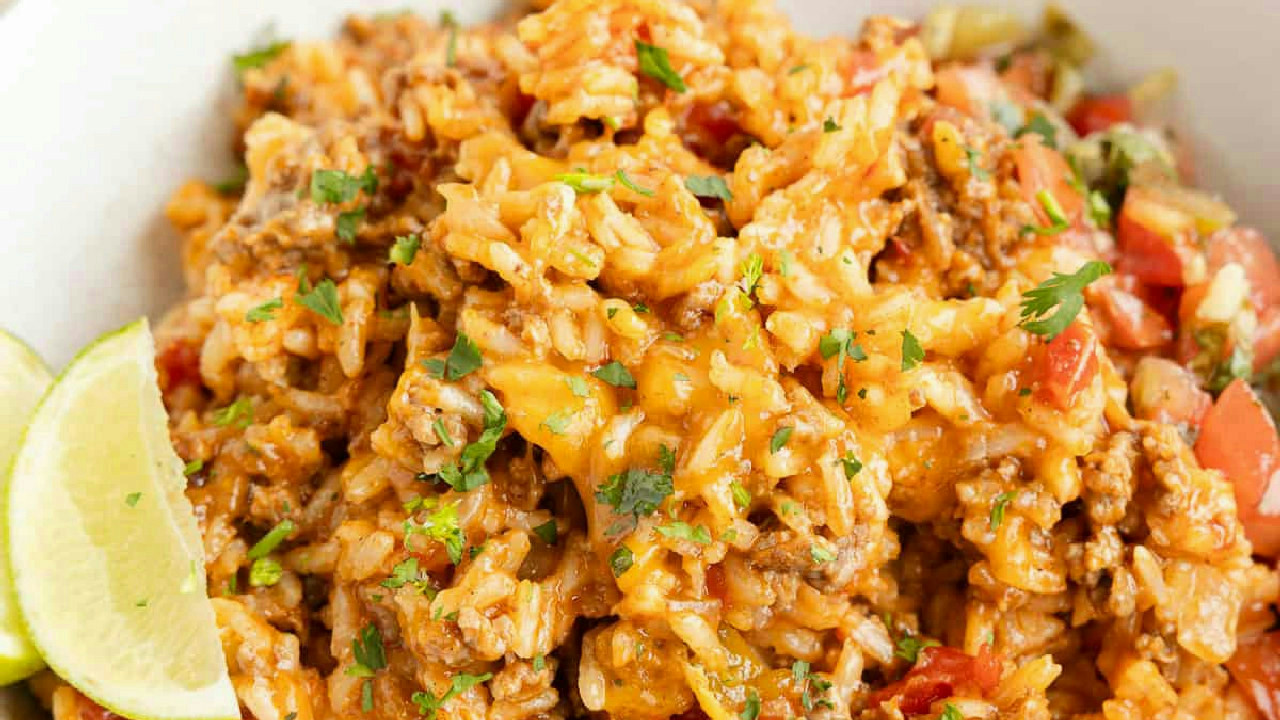 Mexican Beef and Rice Skillet