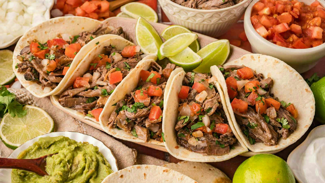 Slow Cooker Shredded Beef Tacos