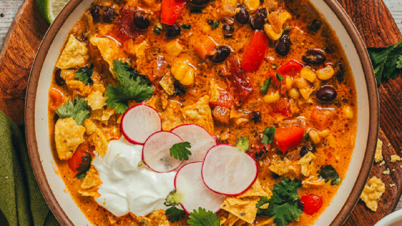 Creamy Vegan Tortilla Soup