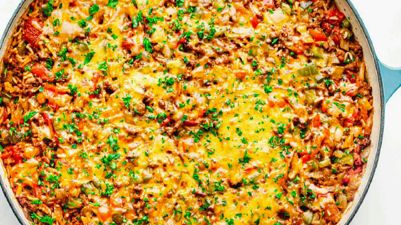 Mexican Beef and Rice Skillet