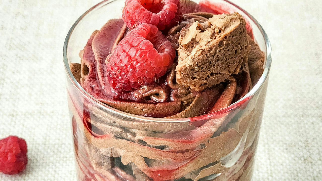 Raspberry Fudge Parfait