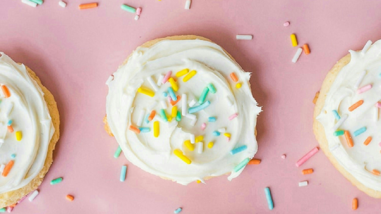 White Cake Mix Cookies with Rainbow Sprinkles