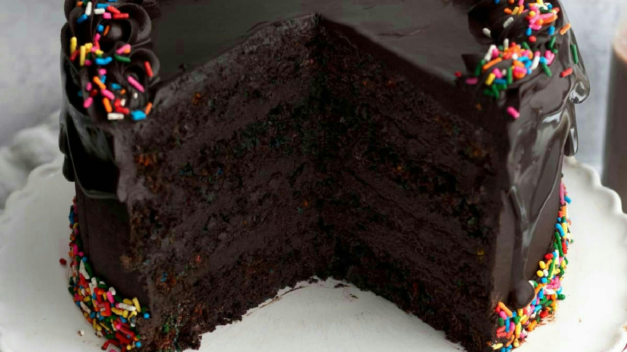 Chocolate Funfetti Cake