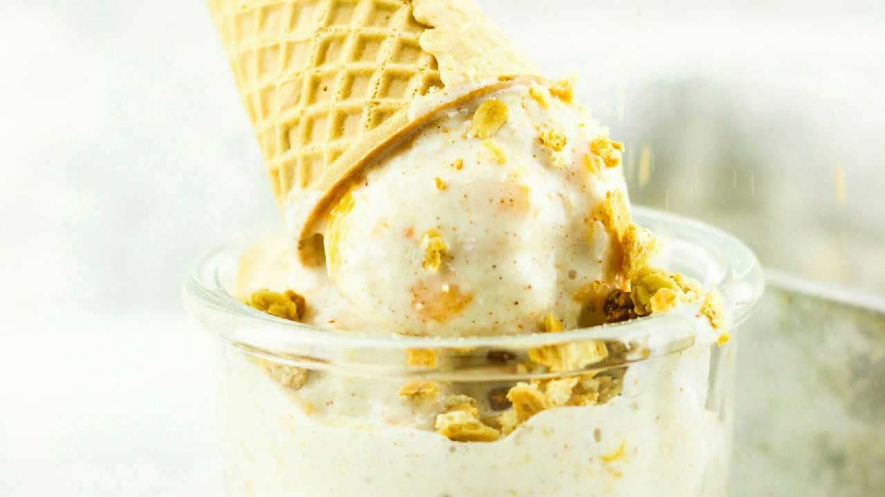 Peach Cottage Cheese Ice Cream
