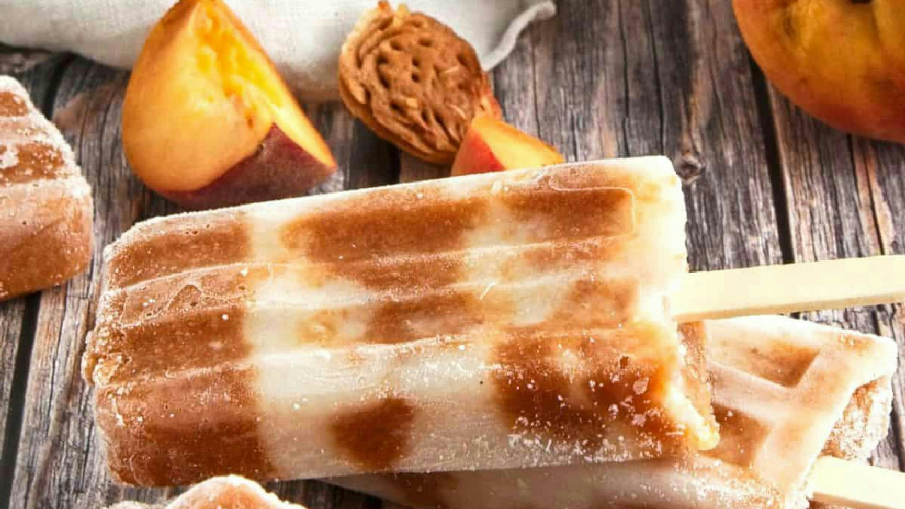 Vegan Peaches and Cream Popsicles
