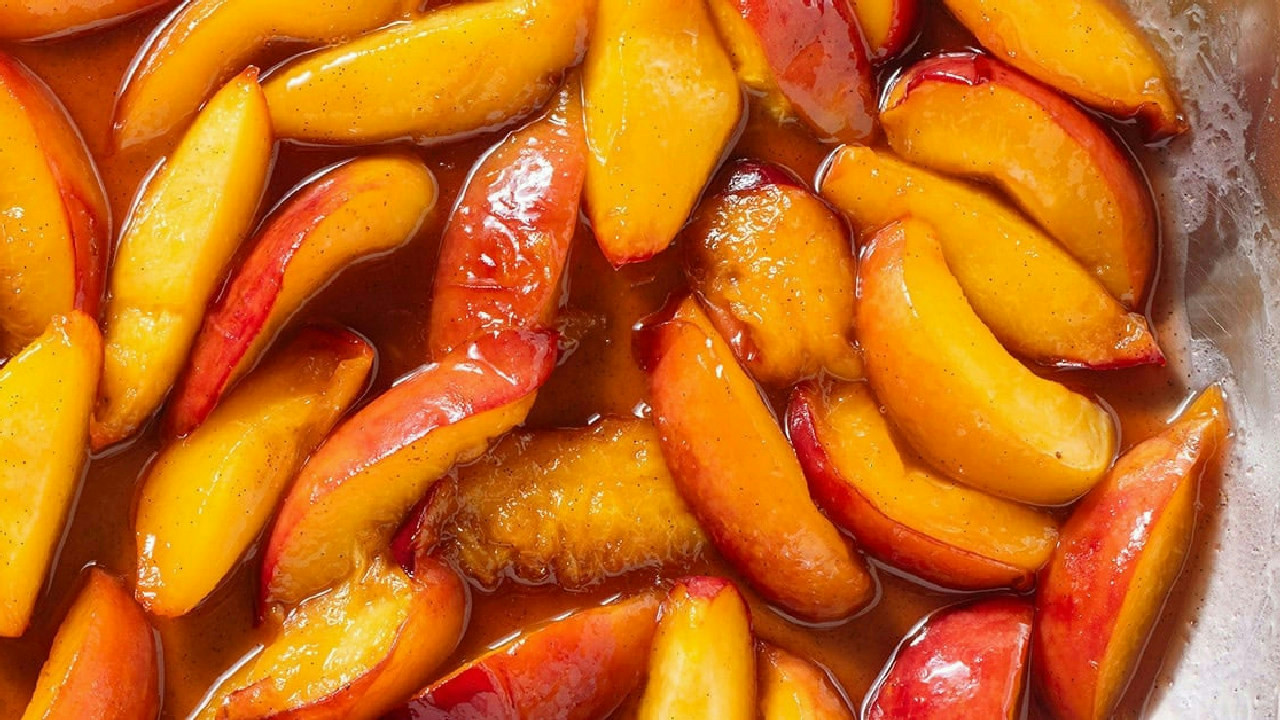 Maple Caramelized Peaches