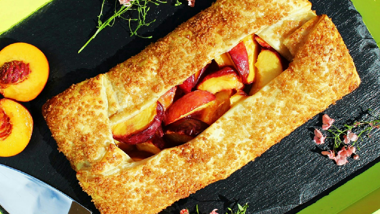 Cheat's Low Fat Peach Galette